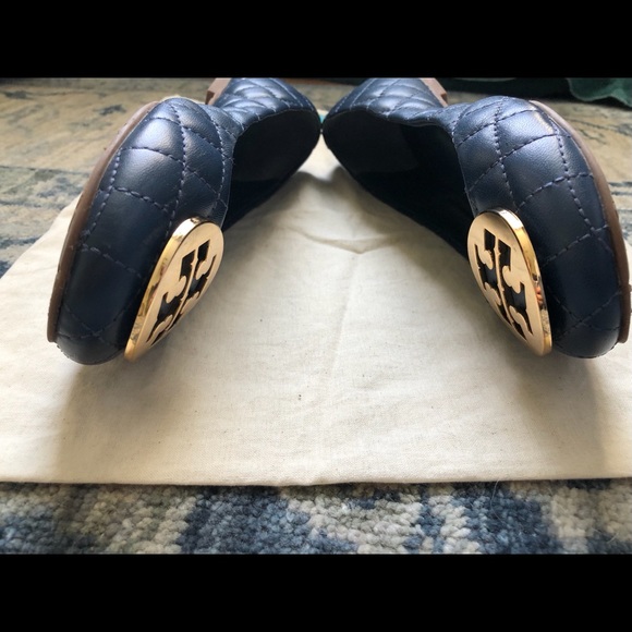 Tory Burch Quinn quilted ballet flat Navy - Picture 11 of 12